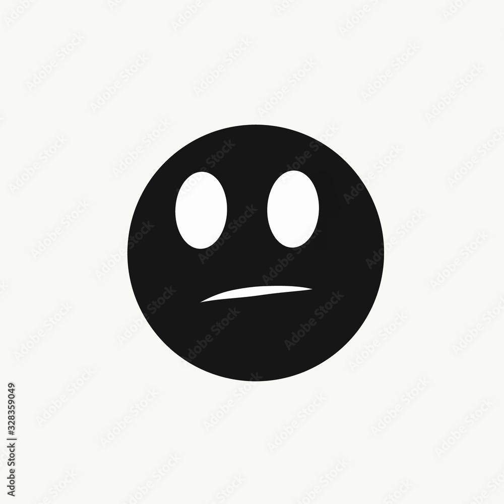 Confused face expression vector art Confused face expression vector art