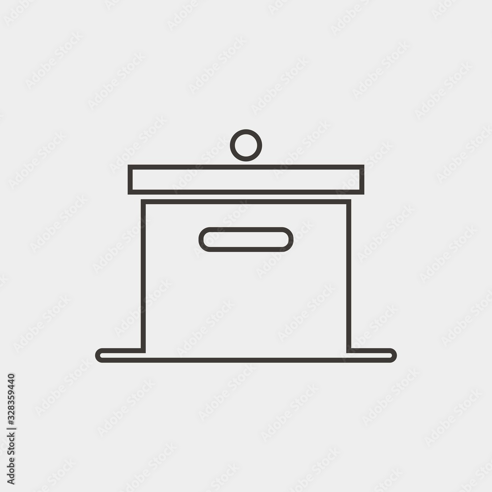charity donation box line icon illustration charity donation box line icon illustration