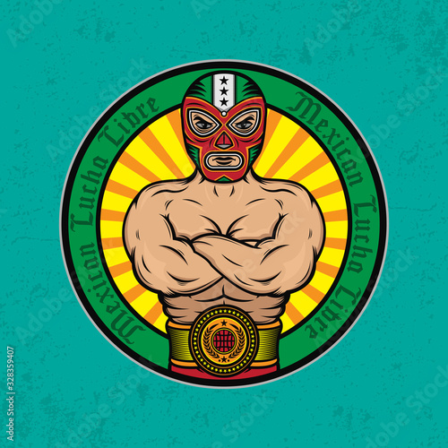 mexican lucha libre design poster