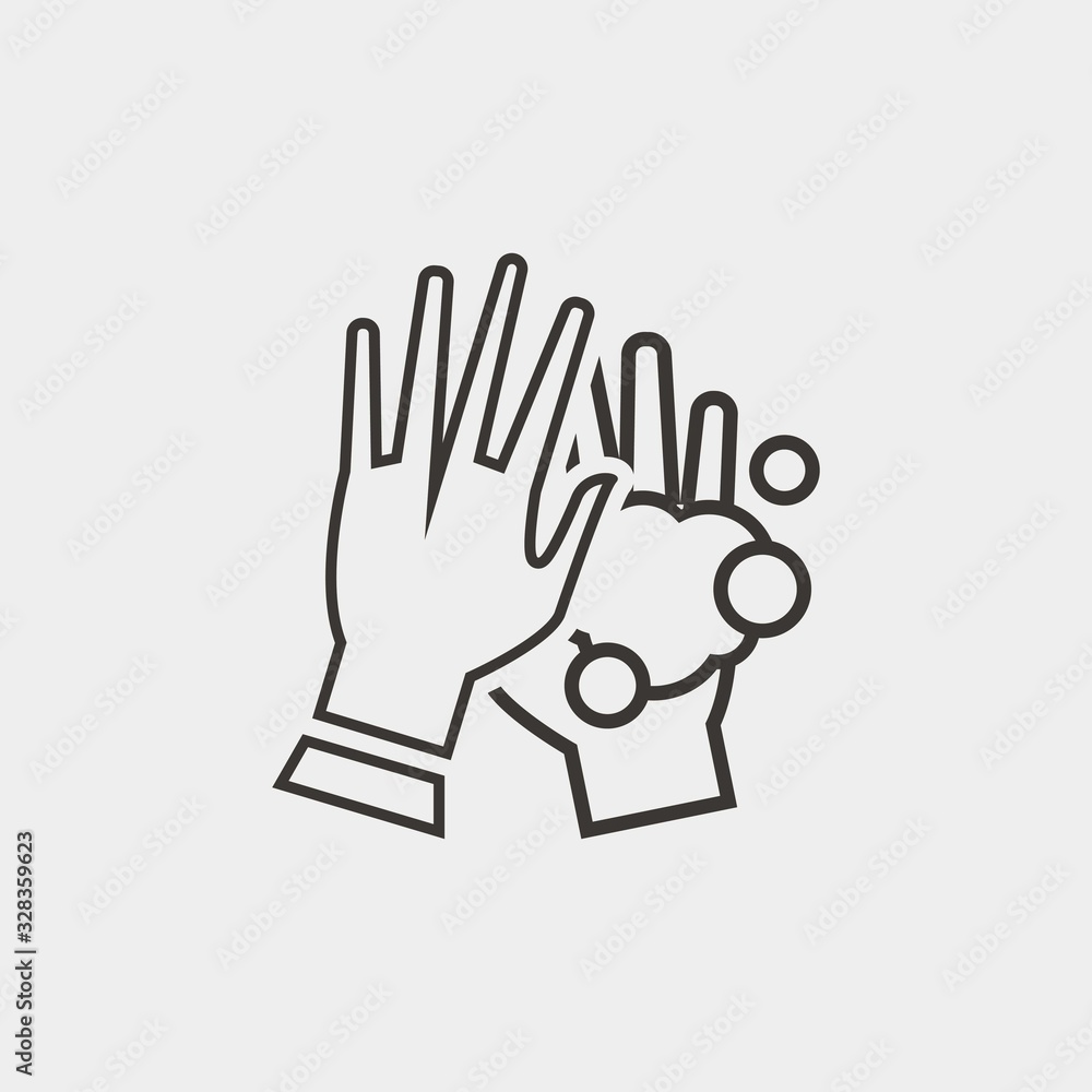 washing hands with soap icon outline style hygiene washing hands with soap icon outline style hygiene