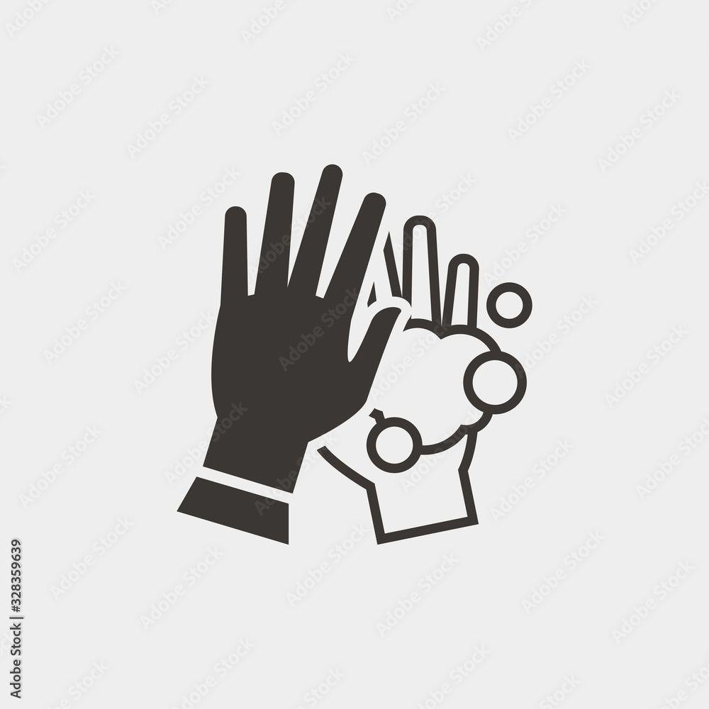 washing hands with soap hygiene vector icon healthy lifestyle washing hands with soap hygiene vector icon healthy lifestyle