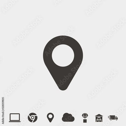 location pin icon with free bonus icons