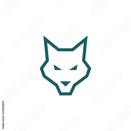 Wolf Logo Template. Vector Illustrator.