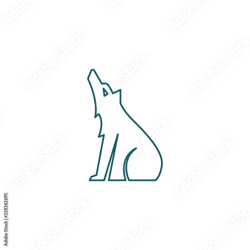 Wolf Logo Template. Vector Illustrator.