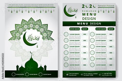 Ramadan Menu Islamic Flyer Design White