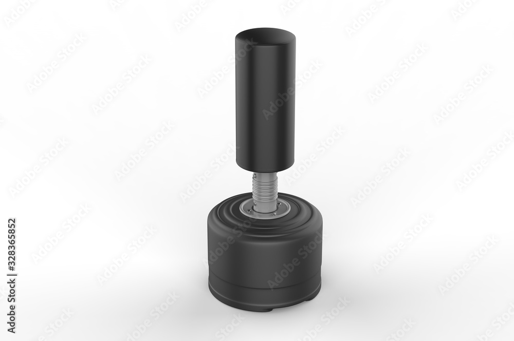 Blank Freestanding Punch Bag For Branding And Mock Up, 3d render illustration. Blank Freestanding Punch Bag For Branding And Mock Up, 3d render illustration.