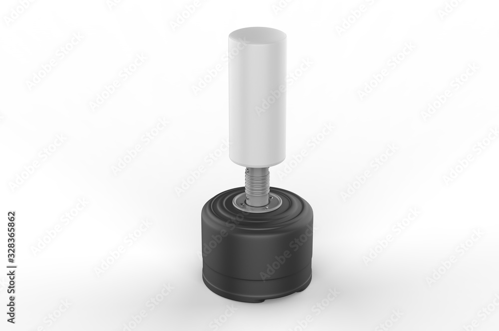Blank Freestanding Punch Bag For Branding And Mock Up, 3d render illustration. Blank Freestanding Punch Bag For Branding And Mock Up, 3d render illustration.