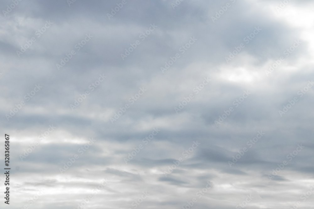 Sky with gray storm clouds, blank for design_
