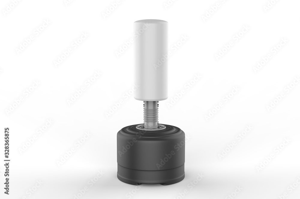 Blank Freestanding Punch Bag For Branding And Mock Up, 3d render illustration. Blank Freestanding Punch Bag For Branding And Mock Up, 3d render illustration.