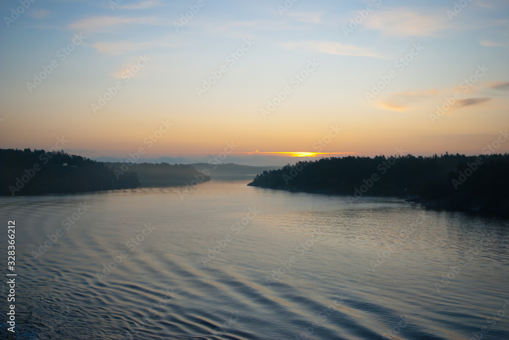 Islands of Scandinavia Sweden sunrise Baltic sea