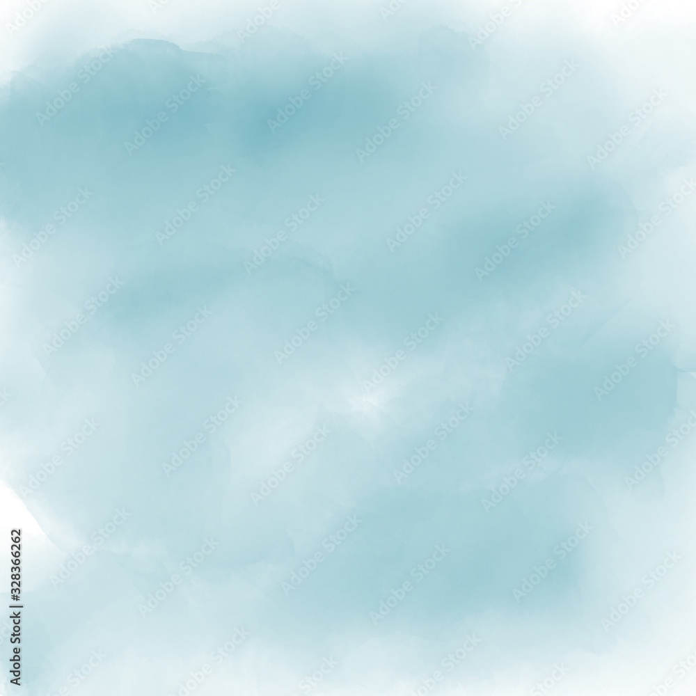 Watercolor blue background 