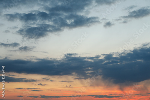 Amazing sunset sky with clouds. Beautiful nature wallpaper © Atlas