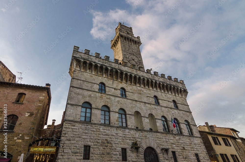Municipal palace of Montepulciano in Tuscany