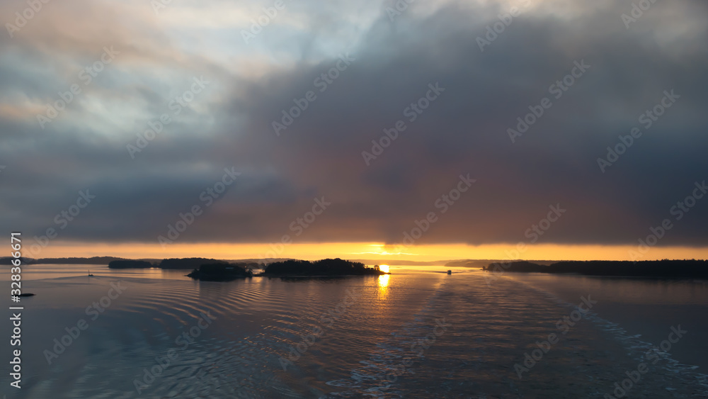 Islands of Scandinavia Sweden sunrise Baltic sea
