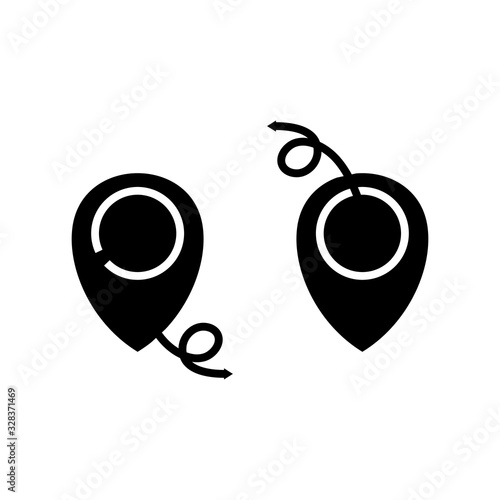 Removement black icon, concept illustration, vector flat symbol, glyph sign.