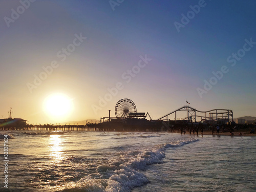Santa Monica Pier Sunset © Laurie