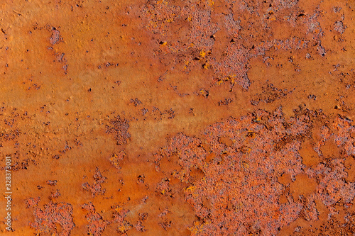 Uneven surface of rusty metal