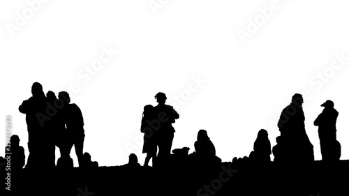 Group of People Isolated Graphic Silhouette