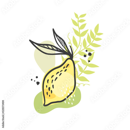 Hand drawn abstract background isolated on white. Vector