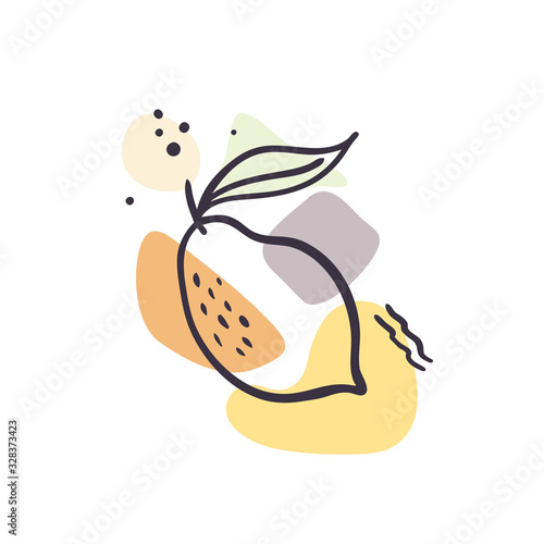 Hand drawn abstract background isolated on white. Vector