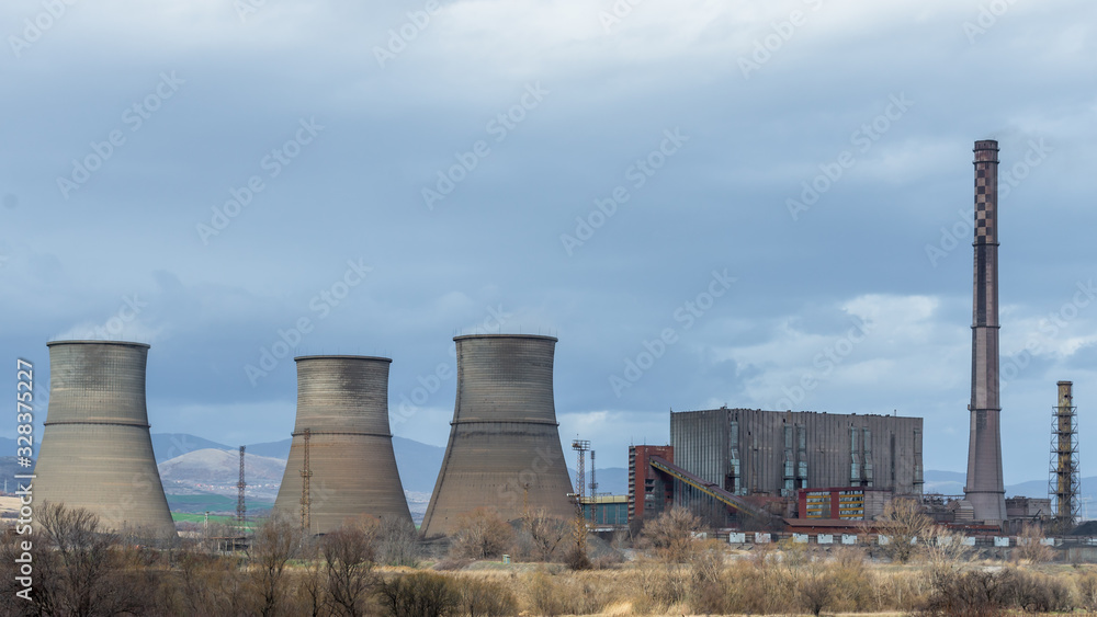 Thermal Coal Power plant chemney Thermal Coal Power plant chemney