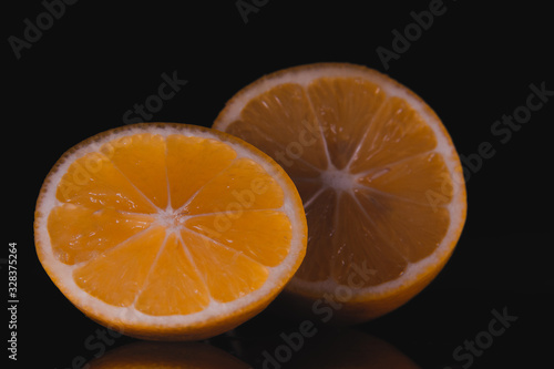 Close up of lemon slices