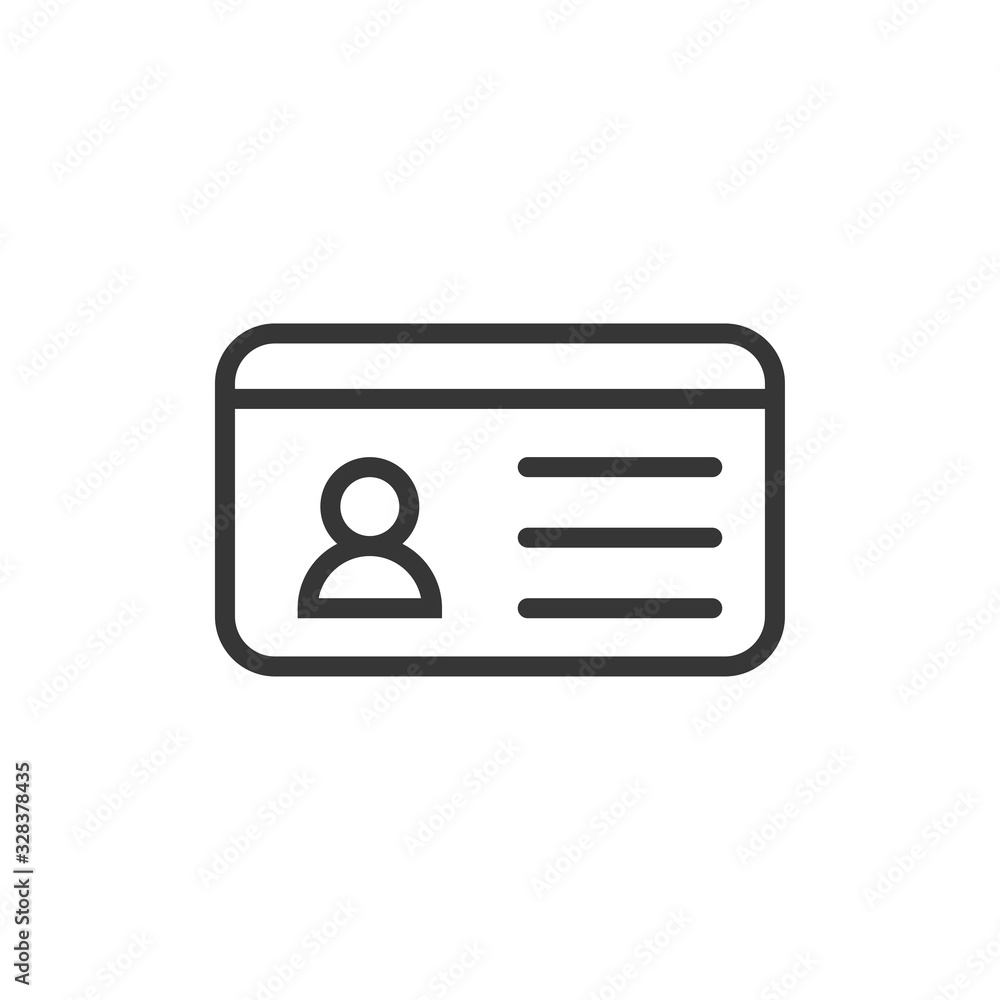 ID Card Icon Vector Illustration ID Card Icon Vector Illustration