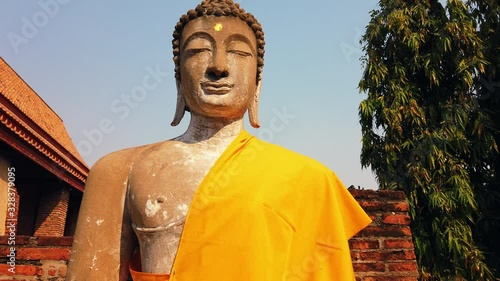 Buddha statue in  temple at Ayutthaya, Thailand