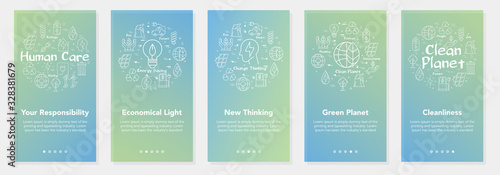 Vertical banners ecology and alternative energy sources - 07