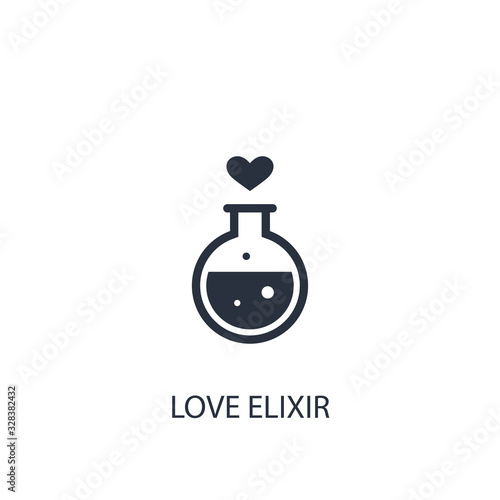 Elixir icon. Simple love element illustration.