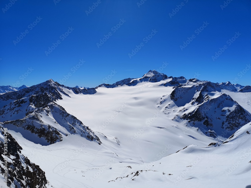 mountains in winter near soelden