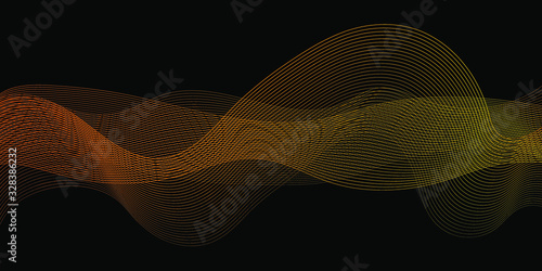 Modern colorful wave stripe...