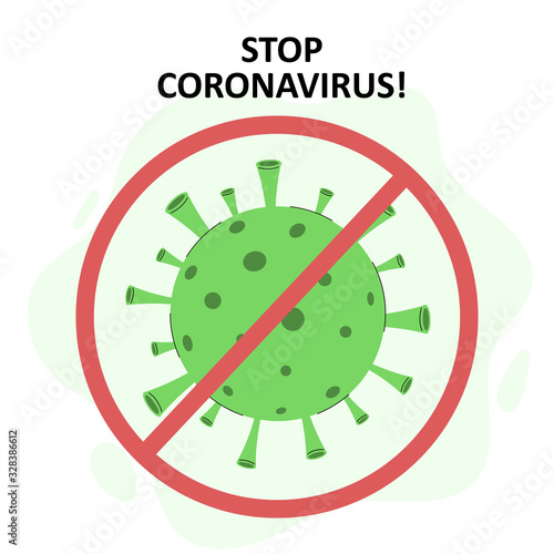 Corona Virus 2020. Novel coronavirus (2019-nCoV). Corona virus in Wuhan. China. Global Spread. Quarantine. Concept of stopping corona virus. Disease germ, pathogen organism, infectious. Vector