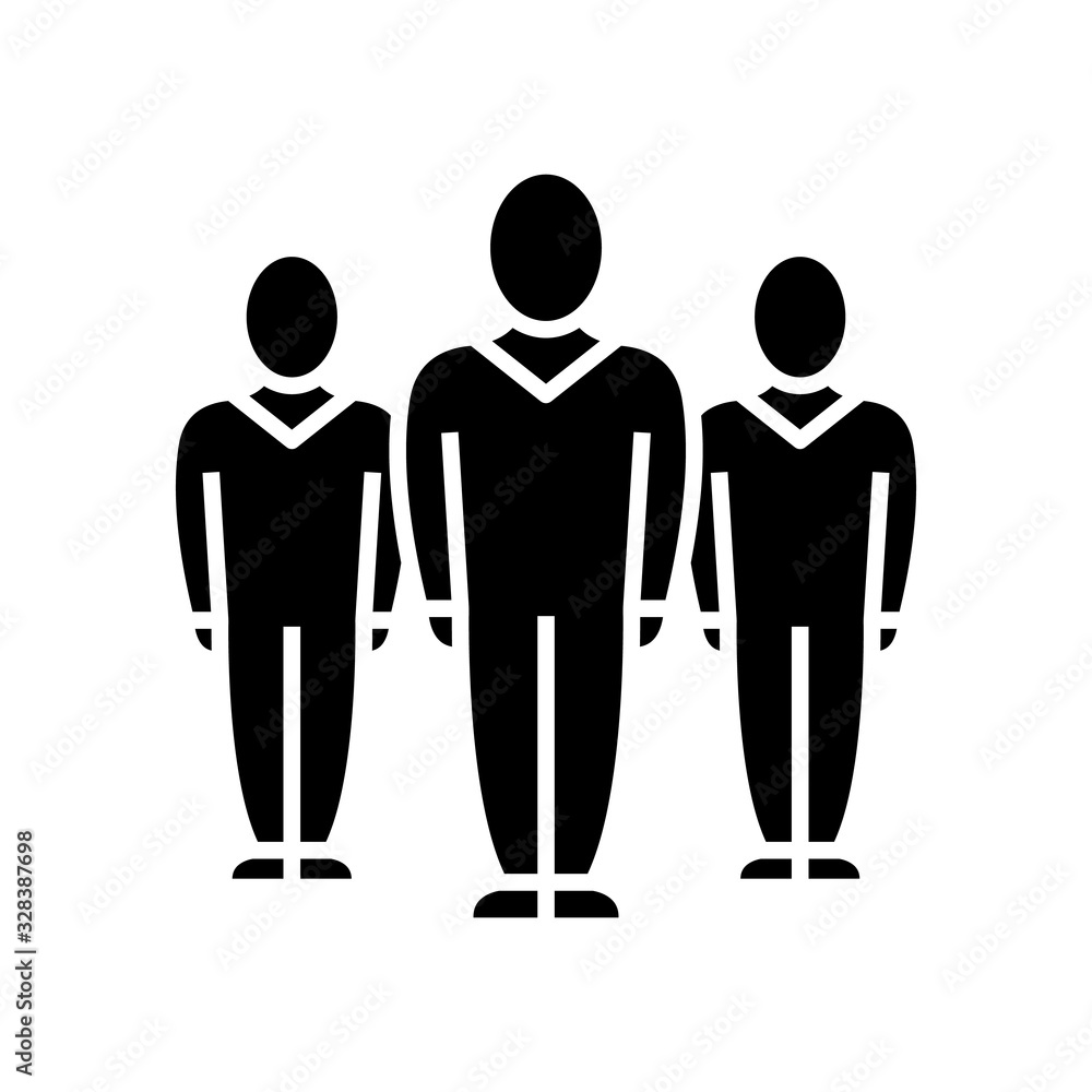Team black icon, concept illustration, vector flat symbol, glyph sign. Team black icon, concept illustration, vector flat symbol, glyph sign.