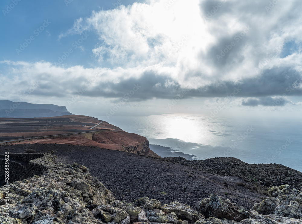 Landscape on island La Grasiosa, Canary Islands .