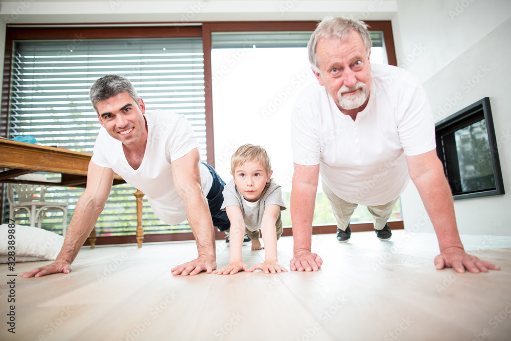 Together. Three generations of men. Together. Three generations of men.