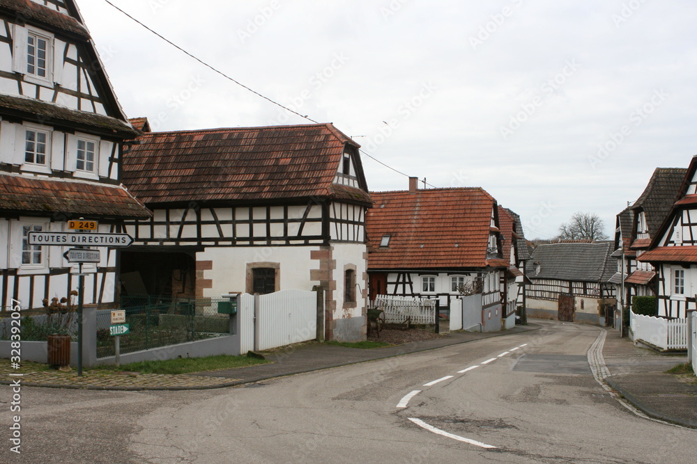 Fachwerkhaus in Hunspach. Elsass. Fachwerkhaus in Hunspach. Elsass.
