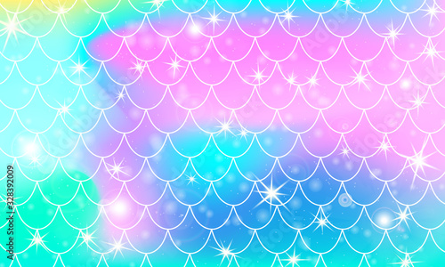 Mermaid scales. Fish squama. Rainbow pattern.