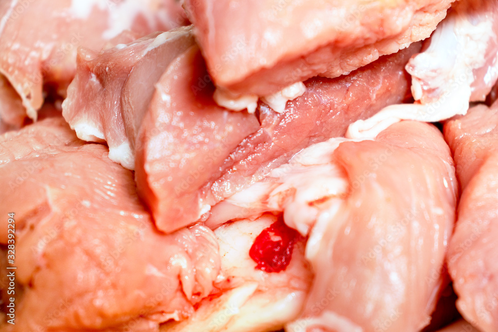 Large pieces of raw meat. Meat background Large pieces of raw meat. Meat background