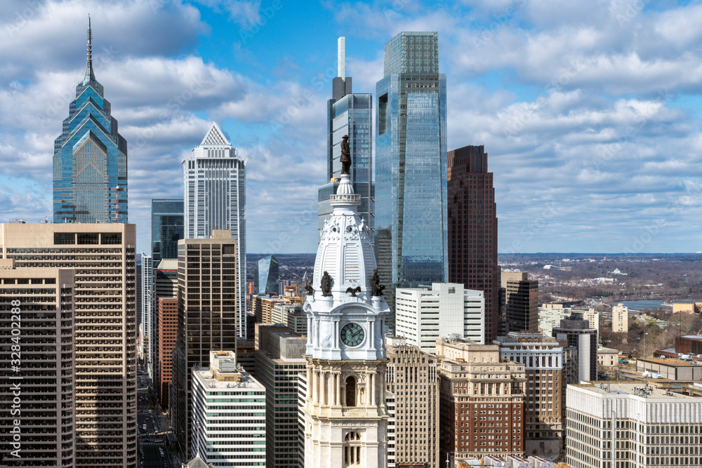 Naklejka premium Philadelphia city skyline