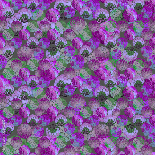 Creative seamless pattern with hand drawn circles with spots and triangles. G...