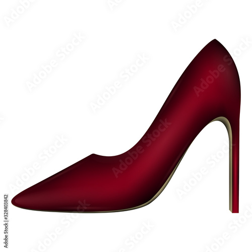 Isolated red heel shoe