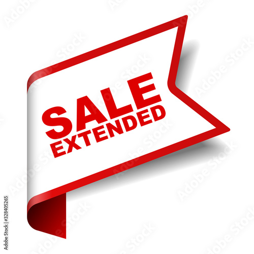 red vector banner sale extended