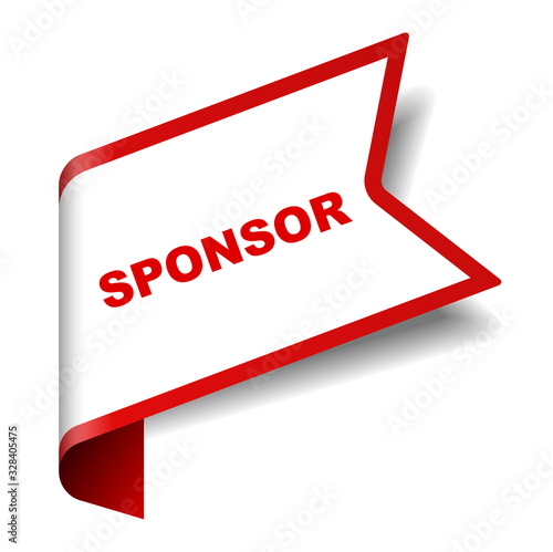red vector banner sponsor