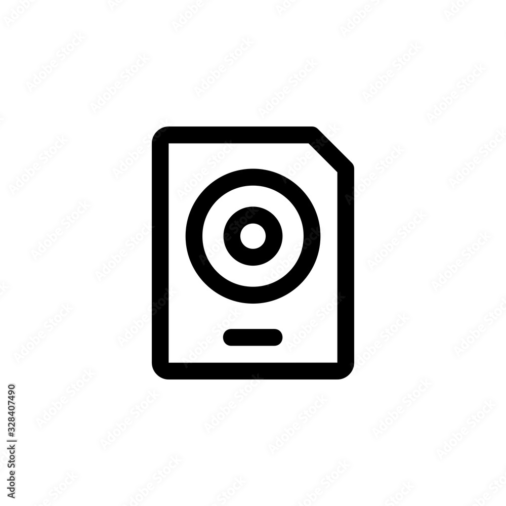 disc file icon. Perfect for application, web, logo and presentation template. icon design line style disc file icon. Perfect for application, web, logo and presentation template. icon design line style