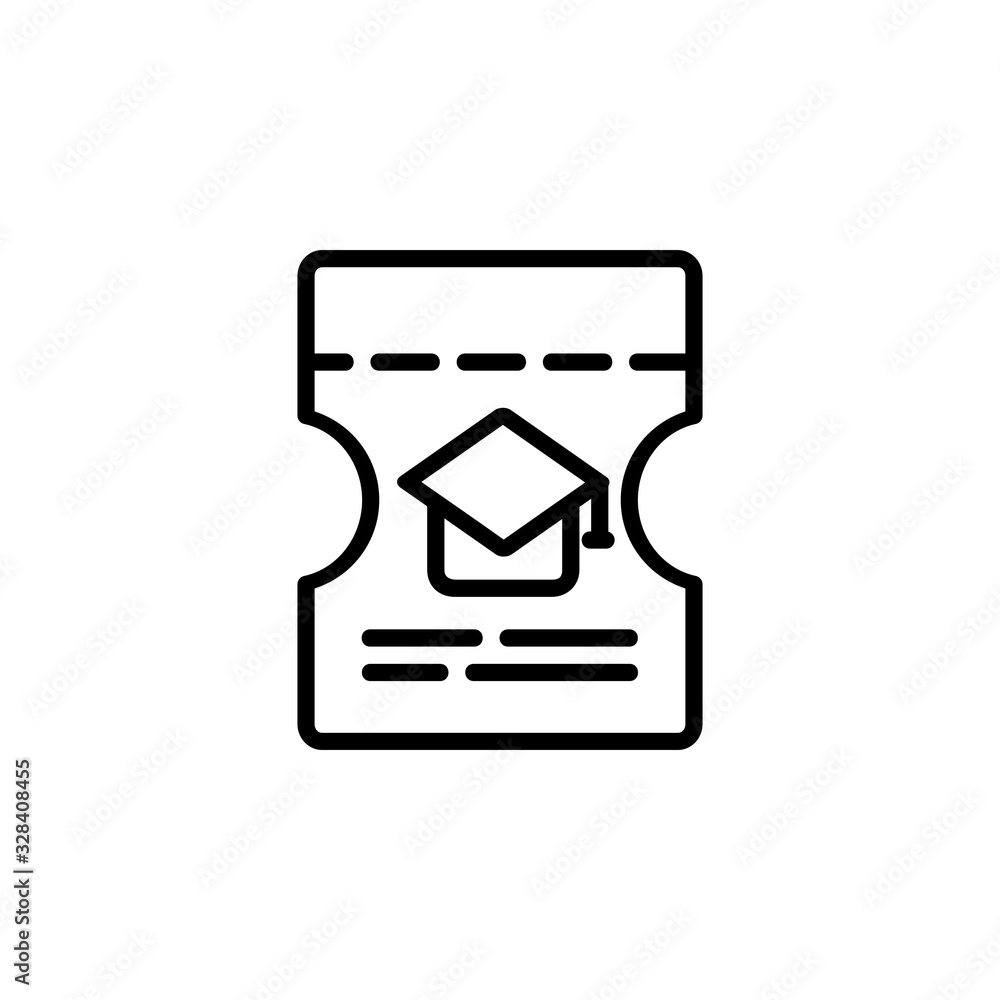 invitation icon. Online Learning icon. Perfect for application, web, logo and presentation template. icon design line style