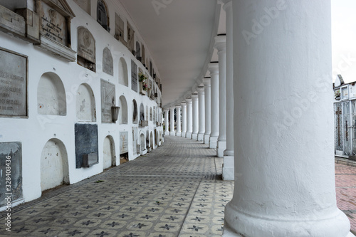 Ancient Columbariums in oval form of Central Cemetery located in downton bogota city. This Cemetery was builted in 1836 and is a National Monument of Colombia