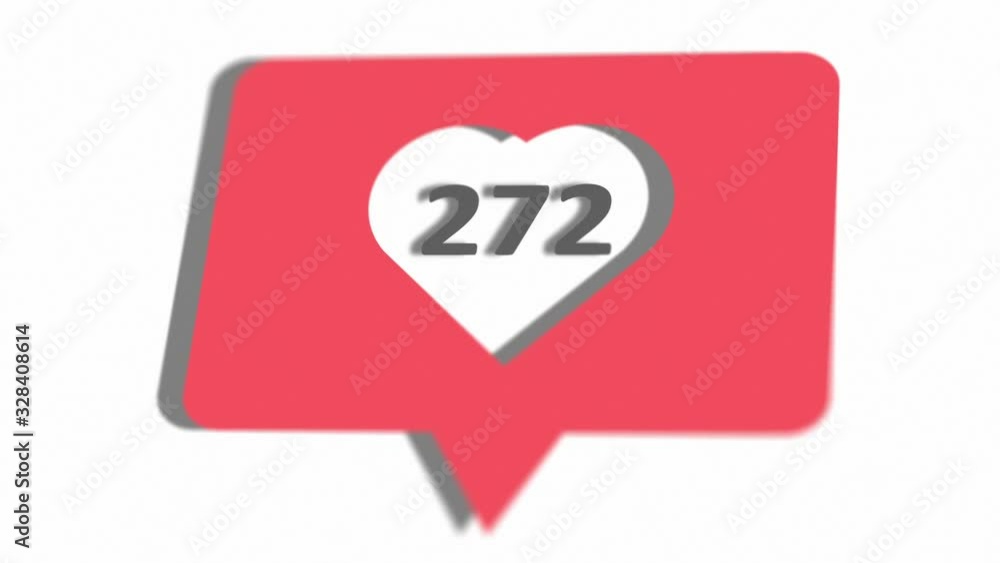 Social media post heart likes icon animation of followers clicking animation Social media post heart likes icon animation of followers clicking animation