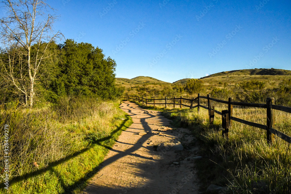 Rail Fence Shadows on Oak Canyon Trail