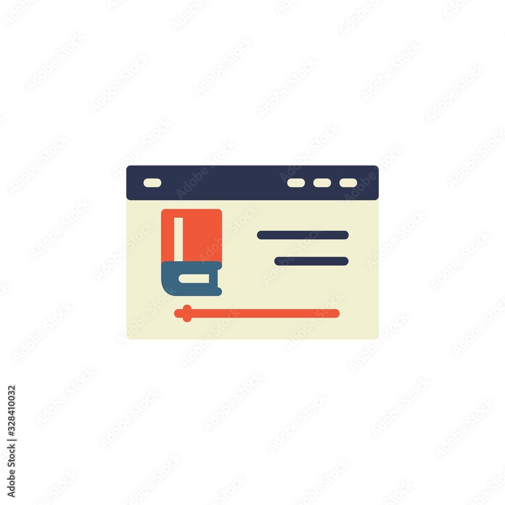 video tutorial icon. online learning icon. perfect for application, web, logo and presentation template. icon design flat style video tutorial icon. online learning icon. perfect for application, web, logo and presentation template. icon design flat style